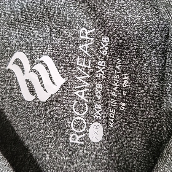Rocawear Size 2XB Big and Tall Heather Green Short Sleeve V-Neck T-Shirt, NEW - Picture 9 of 11